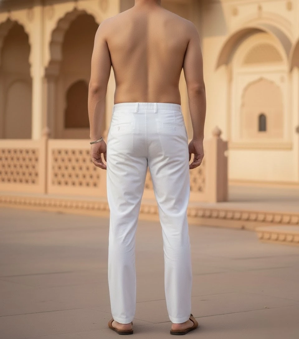 100% Cotton Premium White Pajama - Image 2