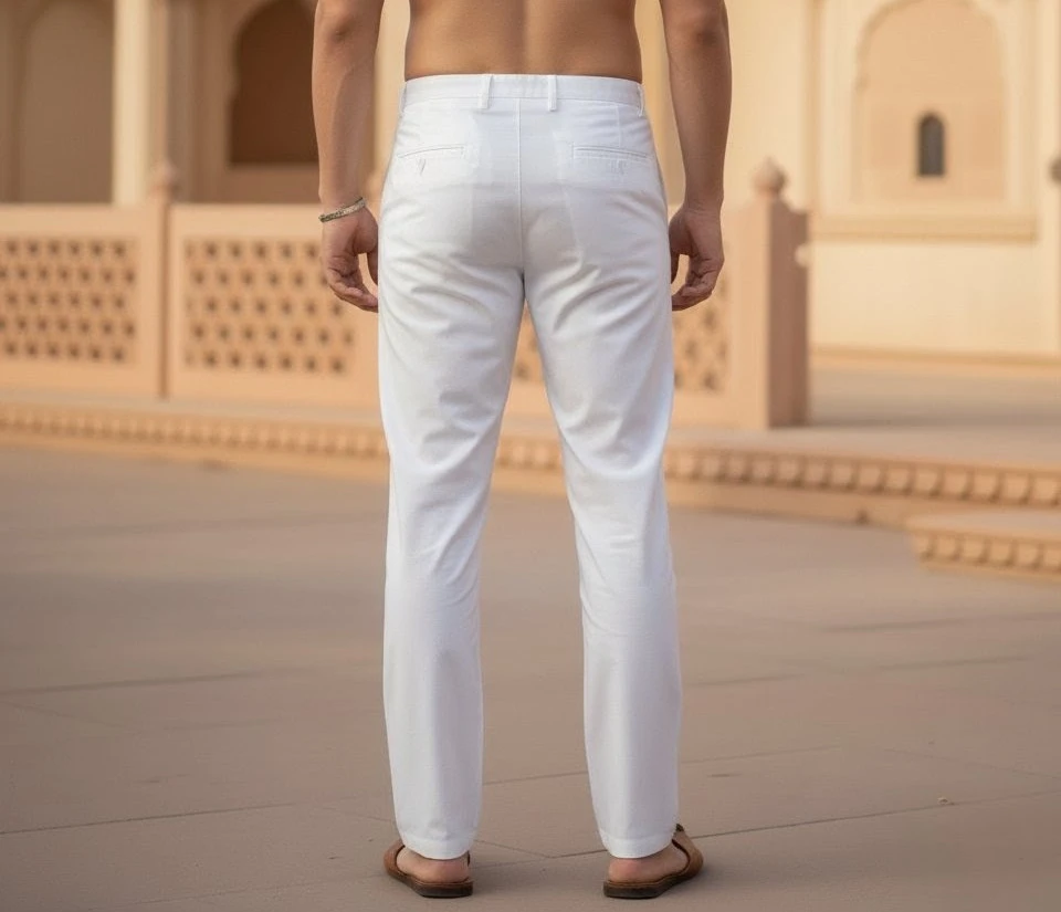 100% Cotton Premium White Pajama - Image 3