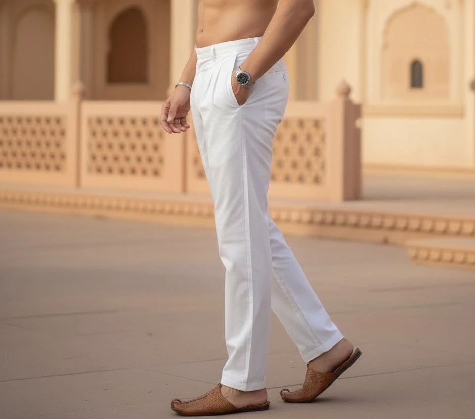 100% Cotton Premium White Pajama