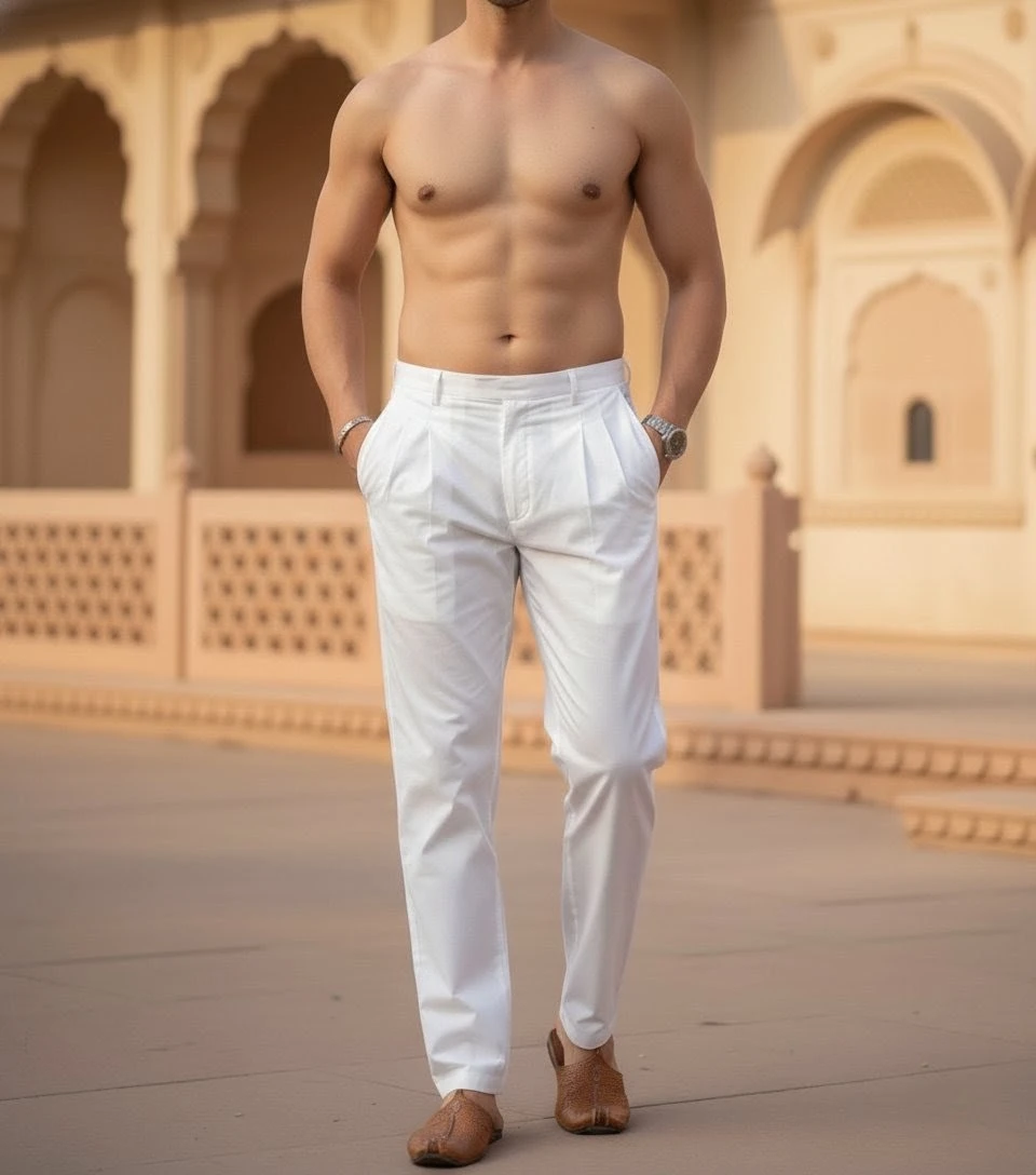 100% Cotton Premium White Pajama - Image 6