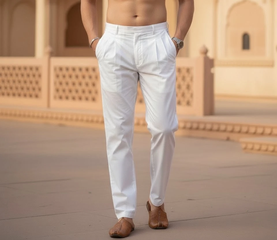 100% Cotton Premium White Pajama - Image 7